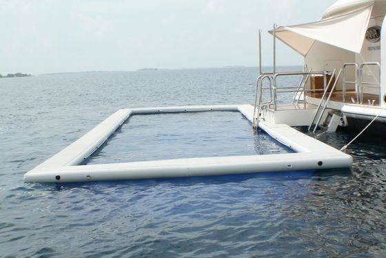 piscine gonflable de flottement de mer de piscine d'Anti-méduses de l'eau de tissu de mur du double 1000D avec prendre la clôture au filet