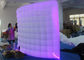 Forme incurvée de grande cabine gonflable blanche de photo avec la lumière menée colorée