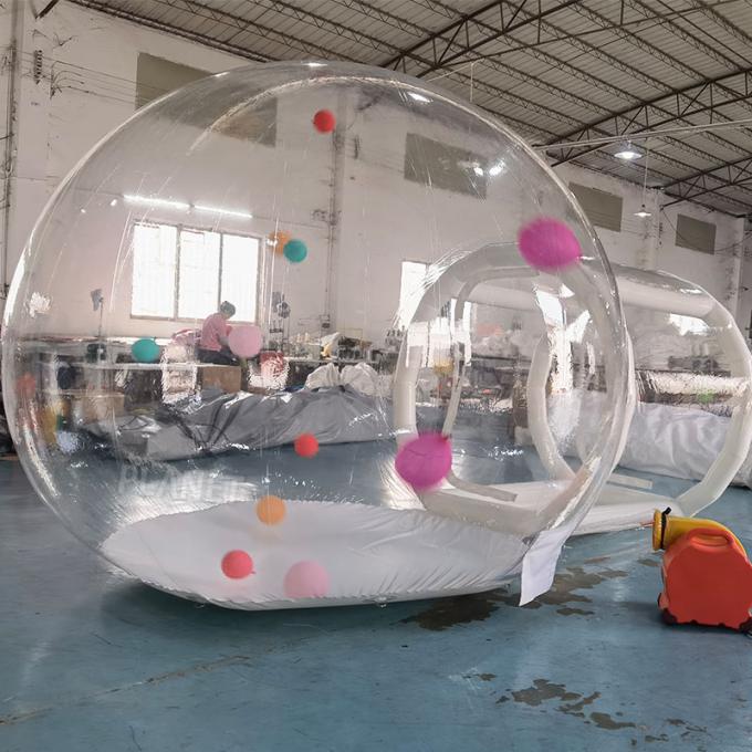Tunnel simple extérieur annonçant la tente transparente de bulle de bulle de ballons de Chambre d'igloo de tente gonflable de dôme 0