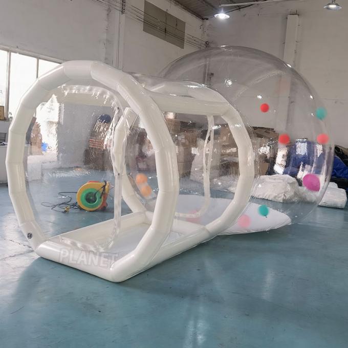 Tunnel simple extérieur annonçant la tente transparente de bulle de bulle de ballons de Chambre d'igloo de tente gonflable de dôme 1