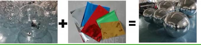 Sphère géante irisée suspendue, ballon miroir publicitaire flottant, ballon miroir gonflable en PVC 5