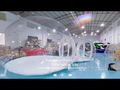 Tente bulle gonflable transparente avec tunnel de 2m PVC transparent 0,8mm