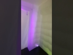 Tente publicitaire carré gonflable à lumière LED pour l'exercice de yoga