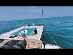 Piscine de mer gonflable flottante avec filet, double couche, pour méduses océaniques