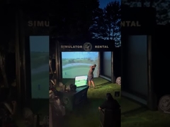 Tente faite sur commande de Logo Inflatable Screen Golf Simulator de noir extérieur de sport d'intérieur