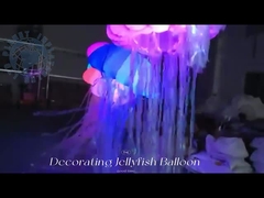 Ballon gonflable de méduse collante colorée lumière LED avec décoration de Noël