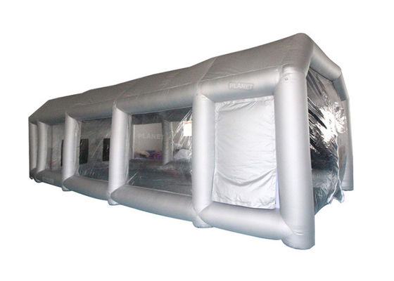 station gonflable argentée résistante UV de peinture de cabine de jet de voiture de 6x4x3m pour la peinture de voiture