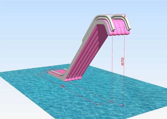 l'eau de bâche de PVC de 0.9mm flottant la glissière gonflable de bateau