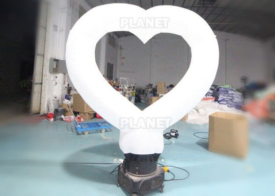 ballon gonflable câble de masse blanc de coeur d'amour de 190T 3m