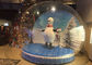 Globe gonflable fait sur commande de neige de Noël de PVC de LED 0.65mm