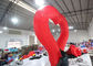 Partie LED allumant le coeur rouge de publicité gonflable d'AMOUR de ballon